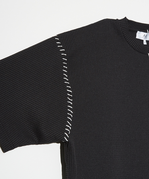 AH ABAHOUSE（エーエイチアバハウス）の「【AH ABAHOUSE】PERFECTEX ハンドステッチ ワッフル 半袖Tシャツ（Tシャツ/カットソー・メンズ・ホワイト/ブラック/グレイッシュベージュ・46/48）」の8枚目の写真