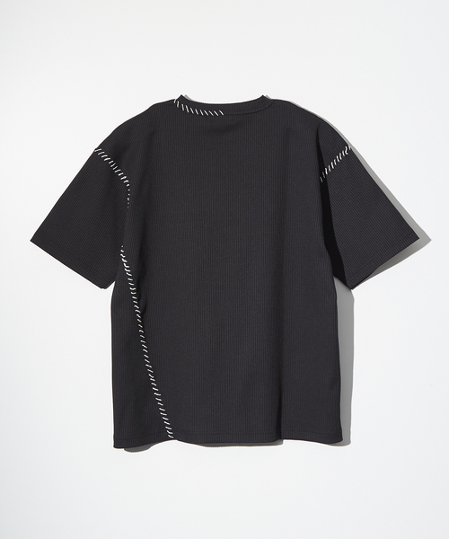 AH ABAHOUSE（エーエイチアバハウス）の「【AH ABAHOUSE】PERFECTEX ハンドステッチ ワッフル 半袖Tシャツ（Tシャツ/カットソー・メンズ・ホワイト/ブラック/グレイッシュベージュ・46/48）」の10枚目の写真
