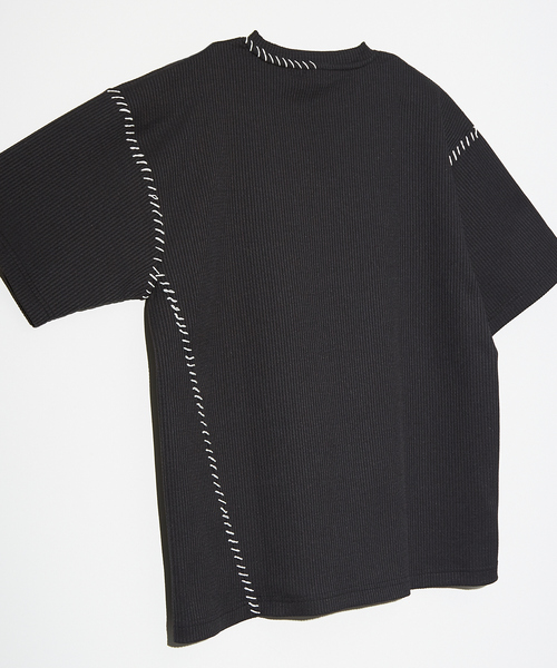 AH ABAHOUSE（エーエイチアバハウス）の「【AH ABAHOUSE】PERFECTEX ハンドステッチ ワッフル 半袖Tシャツ（Tシャツ/カットソー・メンズ・ホワイト/ブラック/グレイッシュベージュ・46/48）」の11枚目の写真