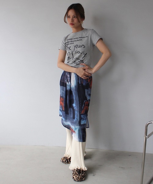 9月着Renacell セットとデサントスカート SEN TOKYO スカート 個性放つ1枚。イレギュラーデザインティアード