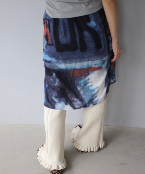 SANSeLF(サンセルフ)の「【SANSeLF】 アートレイヤードスカート sanw25s078(スカート・レディース・マルチ・FREE)」の4枚目の写真