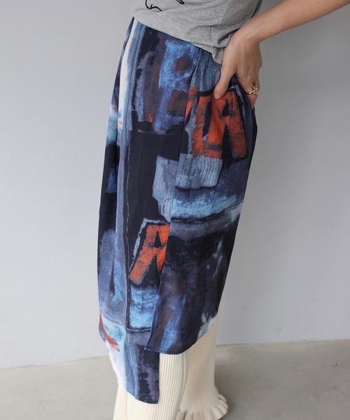 SANSeLF(サンセルフ)の「【SANSeLF】 アートレイヤードスカート sanw25s078(スカート・レディース・マルチ・FREE)」の5枚目の写真