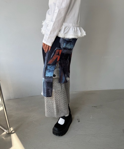 SANSeLF(サンセルフ)の「【SANSeLF】 アートレイヤードスカート sanw25s078(スカート・レディース・マルチ・FREE)」の11枚目の写真
