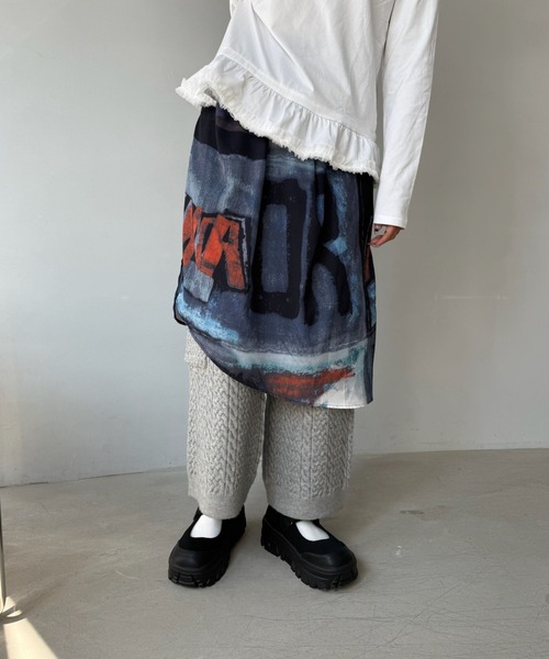 SANSeLF(サンセルフ)の「【SANSeLF】 アートレイヤードスカート sanw25s078(スカート・レディース・マルチ・FREE)」の12枚目の写真