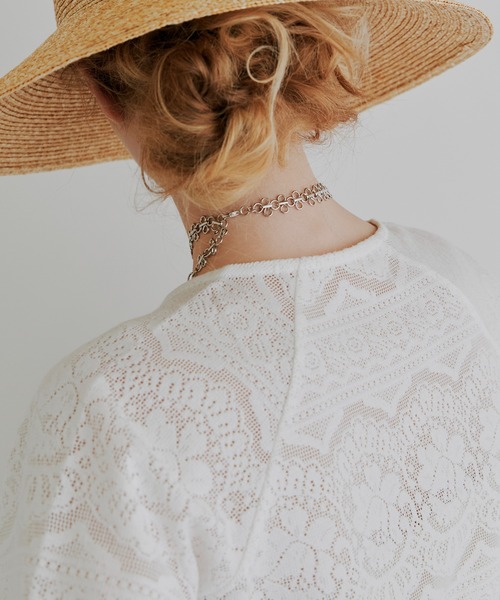 kiehtova(キエトヴァ)の「【kiehtova】LACE VOLUMESLEEVE BLOUSE/レース ボリュームスリーブ ブラウス KTWR27(シャツ/ブラウス・レディース・ホワイト/ブラック・FREE)」の12枚目の写真