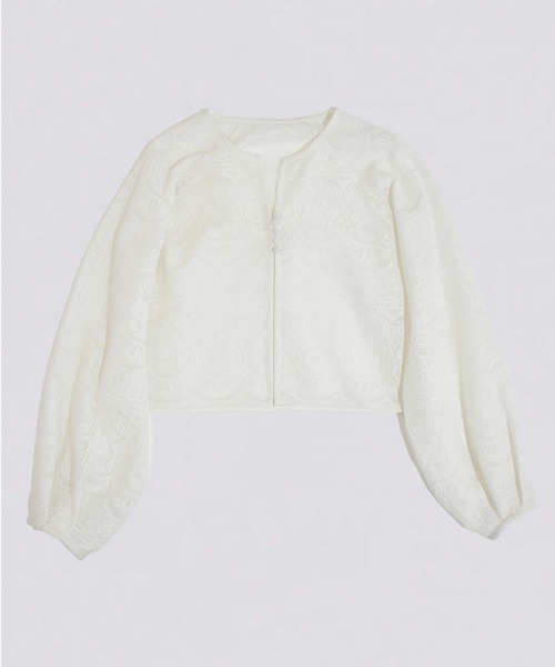 kiehtova(キエトヴァ)の「【kiehtova】LACE VOLUMESLEEVE BLOUSE/レース ボリュームスリーブ ブラウス KTWR27(シャツ/ブラウス・レディース・ホワイト/ブラック・FREE)」の13枚目の写真