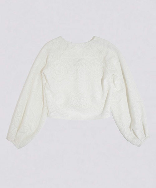 kiehtova(キエトヴァ)の「【kiehtova】LACE VOLUMESLEEVE BLOUSE/レース ボリュームスリーブ ブラウス KTWR27(シャツ/ブラウス・レディース・ホワイト/ブラック・FREE)」の14枚目の写真