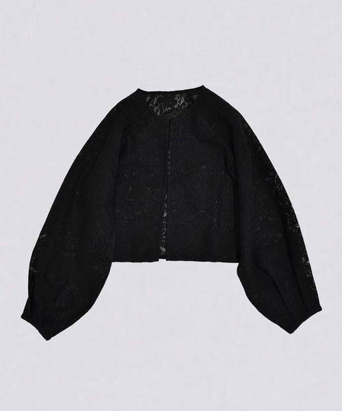 kiehtova(キエトヴァ)の「【kiehtova】LACE VOLUMESLEEVE BLOUSE/レース ボリュームスリーブ ブラウス KTWR27(シャツ/ブラウス・レディース・ホワイト/ブラック・FREE)」の5枚目の写真