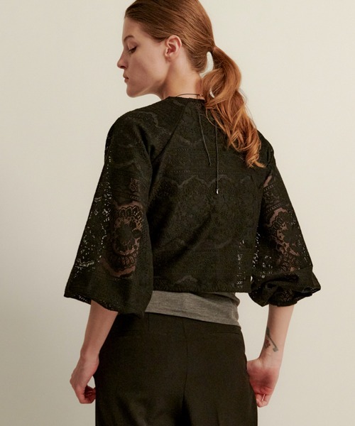 kiehtova(キエトヴァ)の「【kiehtova】LACE VOLUMESLEEVE BLOUSE/レース ボリュームスリーブ ブラウス KTWR27(シャツ/ブラウス・レディース・ホワイト/ブラック・FREE)」の18枚目の写真