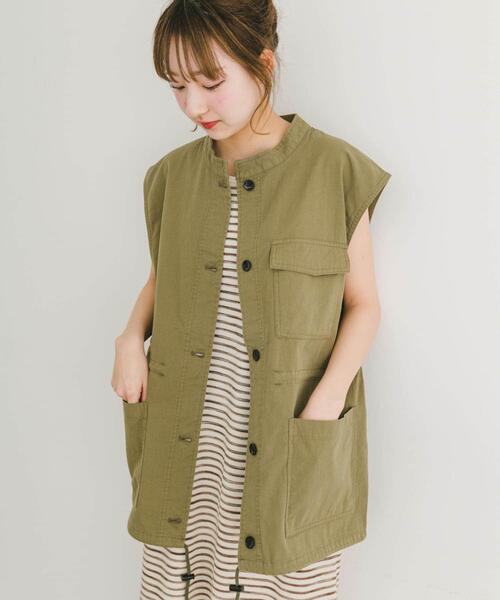 ITEMS URBANRESEARCH（アイテムズ アーバンリサーチ）の「ミリタリージレ（その他アウター・レディース・カーキ/ブラック・FREE）」の4枚目の写真