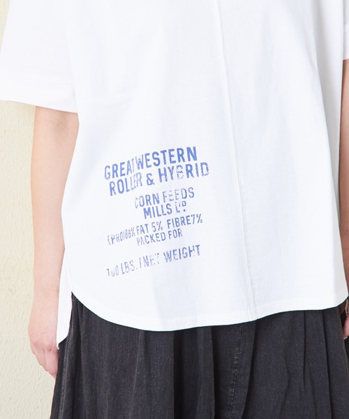 CUBE SUGAR(キューブシュガー)の「OE天竺汗染み防止加工ドルマンスリーブTシャツ(Tシャツ/カットソー・レディース・トップグレー/マルチ/ラベンダー/ブラック/ホワイト・M)」の8枚目の写真