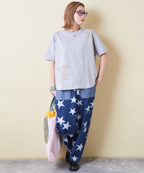 CUBE SUGAR(キューブシュガー)の「OE天竺汗染み防止加工ドルマンスリーブTシャツ(Tシャツ/カットソー・レディース・トップグレー/マルチ/ラベンダー/ブラック/ホワイト・M)」の12枚目の写真