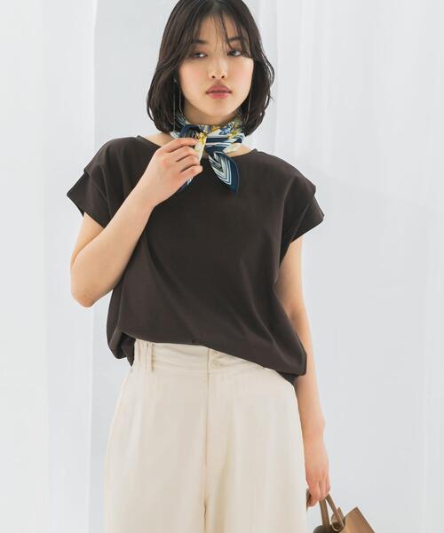 URBAN RESEARCH ROSSO WOMEN（アーバンリサーチ　ロッソ）の「『WEB/一部店舗限定』ドライドルマンプルオーバー（Tシャツ/カットソー・レディース・オフホワイト/ミント/ダークブラウン・FREE）」の3枚目の写真