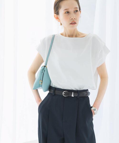 URBAN RESEARCH ROSSO WOMEN（アーバンリサーチ　ロッソ）の「『WEB/一部店舗限定』ドライドルマンプルオーバー（Tシャツ/カットソー・レディース・オフホワイト/ミント/ダークブラウン・FREE）」の2枚目の写真