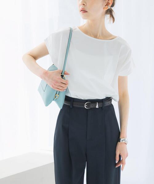 URBAN RESEARCH ROSSO WOMEN（アーバンリサーチ　ロッソ）の「『WEB/一部店舗限定』ドライドルマンプルオーバー（Tシャツ/カットソー・レディース・オフホワイト/ミント/ダークブラウン・FREE）」の4枚目の写真