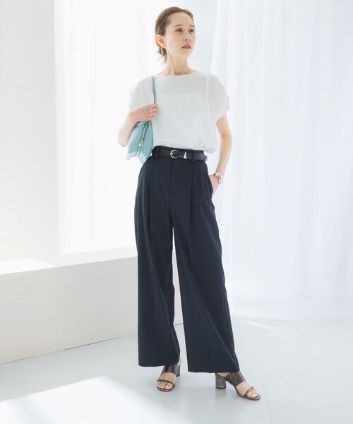 URBAN RESEARCH ROSSO WOMEN（アーバンリサーチ　ロッソ）の「『WEB/一部店舗限定』ドライドルマンプルオーバー（Tシャツ/カットソー・レディース・オフホワイト/ミント/ダークブラウン・FREE）」の6枚目の写真