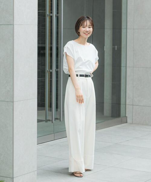 URBAN RESEARCH ROSSO WOMEN（アーバンリサーチ　ロッソ）の「『WEB/一部店舗限定』ドライドルマンプルオーバー（Tシャツ/カットソー・レディース・オフホワイト/ミント/ダークブラウン・FREE）」の8枚目の写真