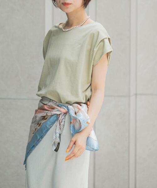 URBAN RESEARCH ROSSO WOMEN（アーバンリサーチ　ロッソ）の「『WEB/一部店舗限定』ドライドルマンプルオーバー（Tシャツ/カットソー・レディース・オフホワイト/ミント/ダークブラウン・FREE）」の18枚目の写真