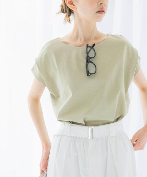 URBAN RESEARCH ROSSO WOMEN（アーバンリサーチ　ロッソ）の「『WEB/一部店舗限定』ドライドルマンプルオーバー（Tシャツ/カットソー・レディース・オフホワイト/ミント/ダークブラウン・FREE）」の20枚目の写真