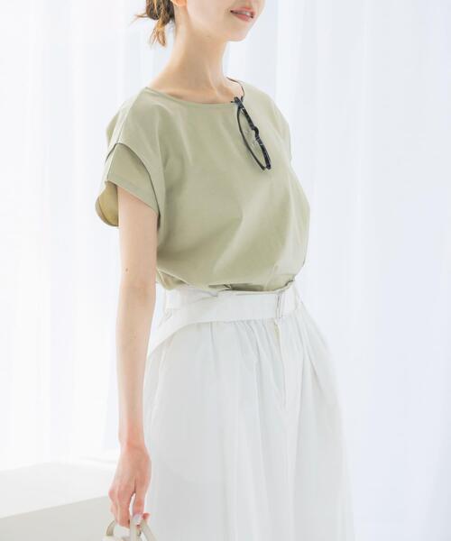 URBAN RESEARCH ROSSO WOMEN（アーバンリサーチ　ロッソ）の「『WEB/一部店舗限定』ドライドルマンプルオーバー（Tシャツ/カットソー・レディース・オフホワイト/ミント/ダークブラウン・FREE）」の21枚目の写真