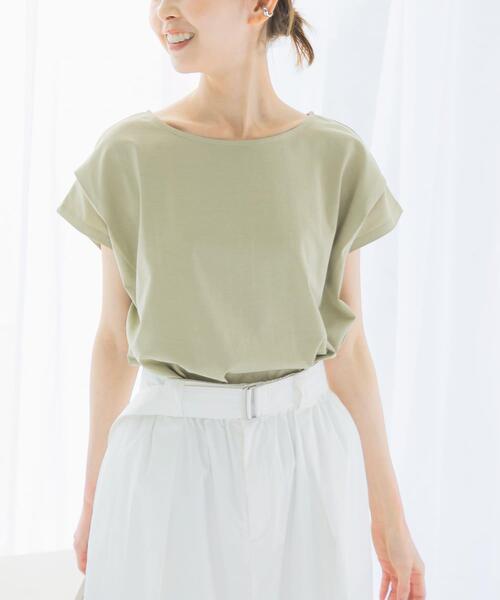 URBAN RESEARCH ROSSO WOMEN（アーバンリサーチ　ロッソ）の「『WEB/一部店舗限定』ドライドルマンプルオーバー（Tシャツ/カットソー・レディース・オフホワイト/ミント/ダークブラウン・FREE）」の22枚目の写真