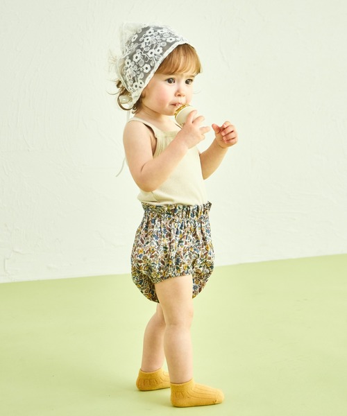 sea and shells by pairmanon（シーアンドシェルズバイペアマノン）の「【sea and shells by pairmanon】バッククロス メロー リブ キャミソール（その他ベビーウェア・キッズ・アイボリー/グリーン/ブラウン・90/80/110/100）」の19枚目の写真