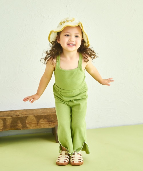 sea and shells by pairmanon（シーアンドシェルズバイペアマノン）の「【sea and shells by pairmanon】バッククロス メロー リブ キャミソール（その他ベビーウェア・キッズ・アイボリー/グリーン/ブラウン・90/80/110/100）」の14枚目の写真