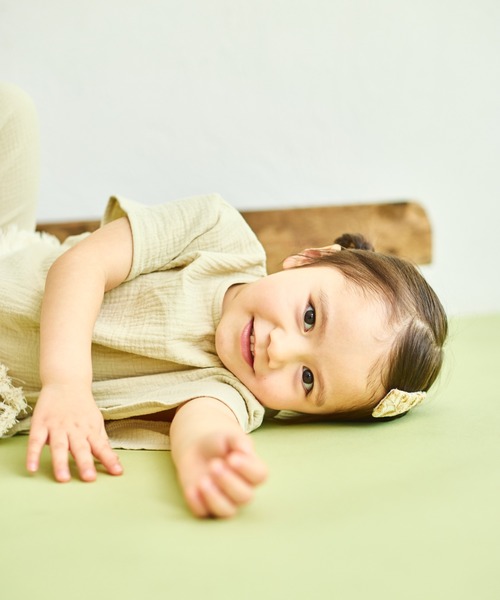 sea and shells by pairmanon（シーアンドシェルズバイペアマノン）の「【sea and shells by pairmanon】フリンジ付き リラックス セットアップ（その他ベビーウェア・キッズ・アイボリー/グリーン系その他/ブラウン・100/110/80/90）」の14枚目の写真