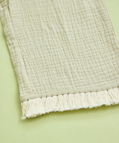 sea and shells by pairmanon（シーアンドシェルズバイペアマノン）の「【sea and shells by pairmanon】フリンジ付き リラックス セットアップ（その他ベビーウェア・キッズ・アイボリー/グリーン系その他/ブラウン・100/110/80/90）」の22枚目の写真