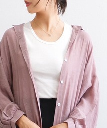【肌触り◎体に優しいナチュラル素材】コットン100%クルーネックタンクトップ