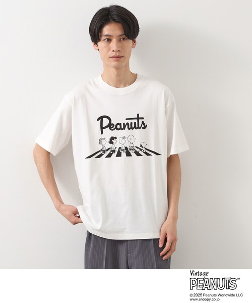 PEANUTS(ピーナッツ)の「75周年PEANUTSデザイン半袖Tシャツ(Tシャツ/カットソー・メンズ・オフホワイト/ホワイト系3/ブラック系その他/スミクロ・01/02/03)」の5枚目の写真