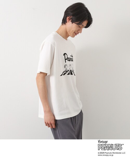 PEANUTS(ピーナッツ)の「75周年PEANUTSデザイン半袖Tシャツ(Tシャツ/カットソー・メンズ・オフホワイト/ホワイト系3/ブラック系その他/スミクロ・01/02/03)」の6枚目の写真