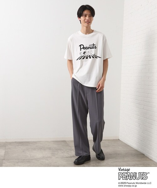 PEANUTS(ピーナッツ)の「75周年PEANUTSデザイン半袖Tシャツ(Tシャツ/カットソー・メンズ・オフホワイト/ホワイト系3/ブラック系その他/スミクロ・01/02/03)」の8枚目の写真