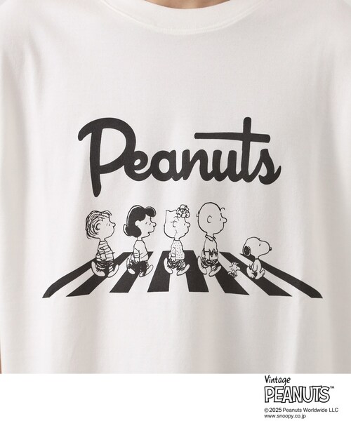 PEANUTS(ピーナッツ)の「75周年PEANUTSデザイン半袖Tシャツ(Tシャツ/カットソー・メンズ・オフホワイト/ホワイト系3/ブラック系その他/スミクロ・01/02/03)」の9枚目の写真