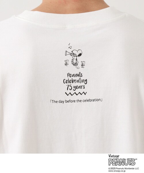 PEANUTS(ピーナッツ)の「75周年PEANUTSデザイン半袖Tシャツ(Tシャツ/カットソー・メンズ・オフホワイト/ホワイト系3/ブラック系その他/スミクロ・01/02/03)」の10枚目の写真