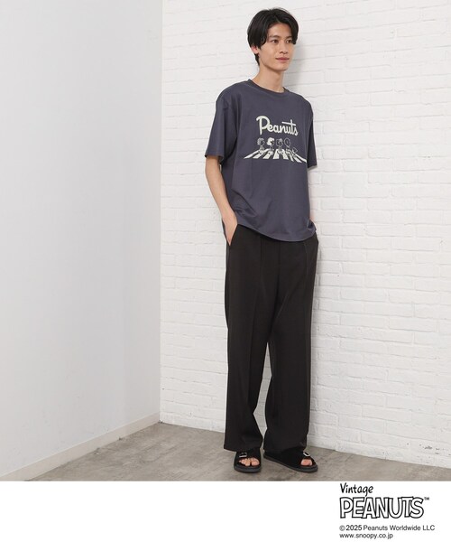 PEANUTS(ピーナッツ)の「75周年PEANUTSデザイン半袖Tシャツ(Tシャツ/カットソー・メンズ・オフホワイト/ホワイト系3/ブラック系その他/スミクロ・01/02/03)」の15枚目の写真