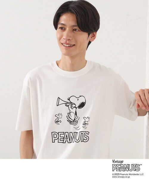 PEANUTS(ピーナッツ)の「75周年PEANUTSデザイン半袖Tシャツ(Tシャツ/カットソー・メンズ・オフホワイト/ホワイト系3/ブラック系その他/スミクロ・01/02/03)」の17枚目の写真