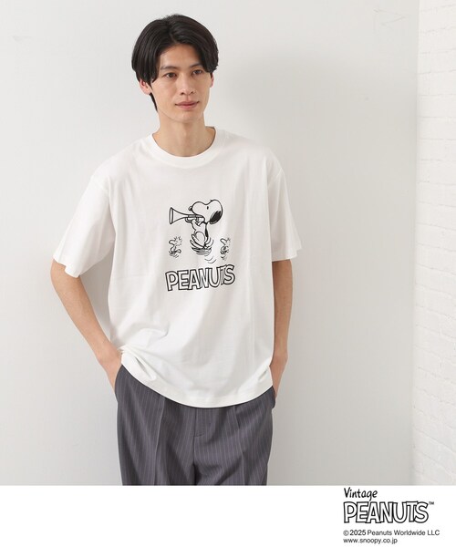 PEANUTS(ピーナッツ)の「75周年PEANUTSデザイン半袖Tシャツ(Tシャツ/カットソー・メンズ・オフホワイト/ホワイト系3/ブラック系その他/スミクロ・01/02/03)」の18枚目の写真