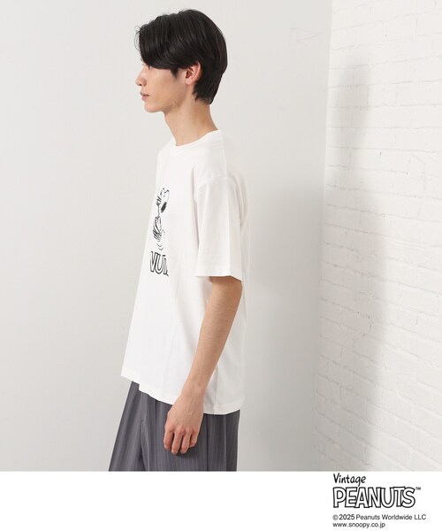 PEANUTS(ピーナッツ)の「75周年PEANUTSデザイン半袖Tシャツ(Tシャツ/カットソー・メンズ・オフホワイト/ホワイト系3/ブラック系その他/スミクロ・01/02/03)」の19枚目の写真