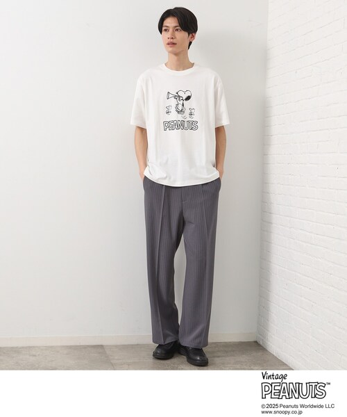 PEANUTS(ピーナッツ)の「75周年PEANUTSデザイン半袖Tシャツ(Tシャツ/カットソー・メンズ・オフホワイト/ホワイト系3/ブラック系その他/スミクロ・01/02/03)」の21枚目の写真