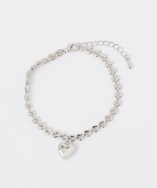 FOREVER 21（フォーエバー トゥエンティーワン）の「ハートチェーンブレスレット（ブレスレット・レディース・ゴールド/シルバー・FREE）」の4枚目の写真