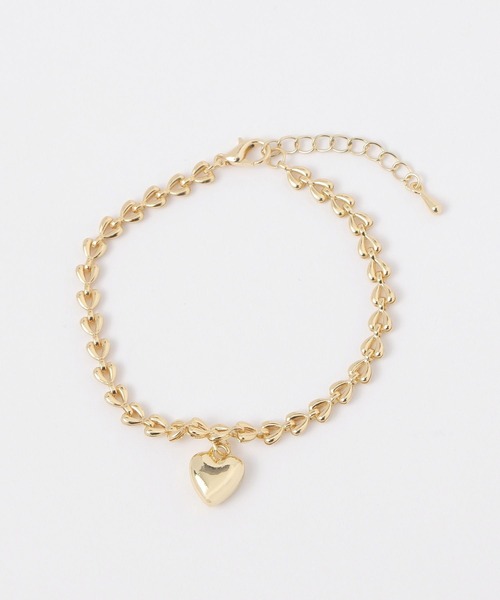 FOREVER 21（フォーエバー トゥエンティーワン）の「ハートチェーンブレスレット（ブレスレット・レディース・ゴールド/シルバー・FREE）」の5枚目の写真