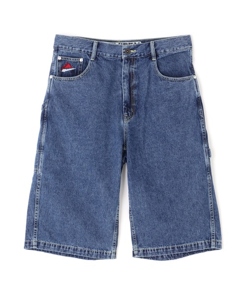 AVIREX（アヴィレックス）の「《直営店限定》VARSITY PAINTER SHORTS / バーシティ ペインターショーツ / AVIREX / アヴィレックス（デニムパンツ・メンズ・ライトインディゴブルー/ブラック・MEDIUM/LARGE/X-LARGE/XX-LARGE）」の2枚目の写真