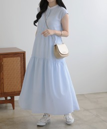 Fit more ワンピース 水色 Fit more｜フィットモアのシャツワンピース（ブルー・ネイビー