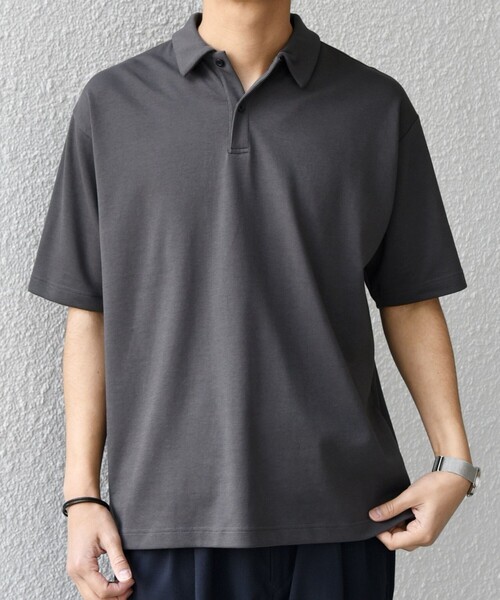 SHIPS any(シップス エニィ)の「【WEB限定】SHIPS any:〈接触冷感〉COOL TOUCH スムース リラックス ポロシャツ◆(ポロシャツ・メンズ・ホワイト/ダークグレー/ベージュ/ブラック・MEDIUM/LARGE/X-LARGE)」の3枚目の写真