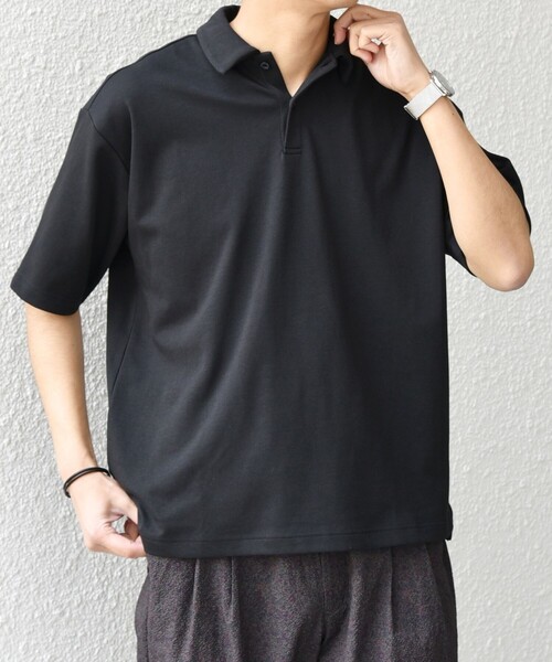 SHIPS any(シップス エニィ)の「【WEB限定】SHIPS any:〈接触冷感〉COOL TOUCH スムース リラックス ポロシャツ◆(ポロシャツ・メンズ・ホワイト/ダークグレー/ベージュ/ブラック・MEDIUM/LARGE/X-LARGE)」の2枚目の写真