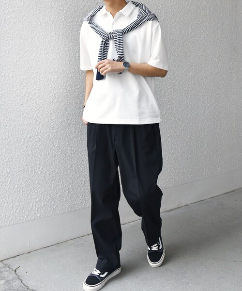 SHIPS any(シップス エニィ)の「【WEB限定】SHIPS any:〈接触冷感〉COOL TOUCH スムース リラックス ポロシャツ◆(ポロシャツ・メンズ・ホワイト/ダークグレー/ベージュ/ブラック・MEDIUM/LARGE/X-LARGE)」の5枚目の写真