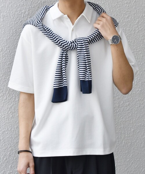 SHIPS any(シップス エニィ)の「【WEB限定】SHIPS any:〈接触冷感〉COOL TOUCH スムース リラックス ポロシャツ◆(ポロシャツ・メンズ・ホワイト/ダークグレー/ベージュ/ブラック・MEDIUM/LARGE/X-LARGE)」の7枚目の写真