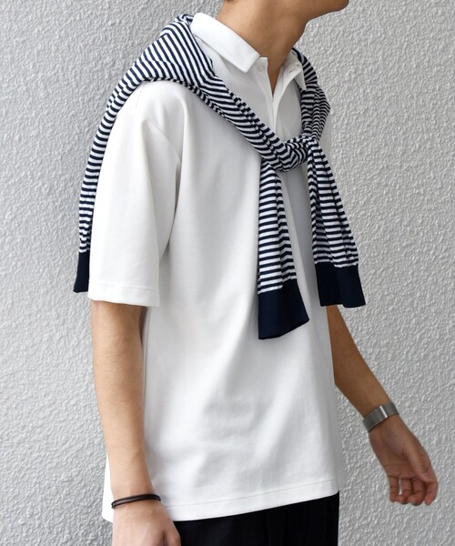 SHIPS any(シップス エニィ)の「【WEB限定】SHIPS any:〈接触冷感〉COOL TOUCH スムース リラックス ポロシャツ◆(ポロシャツ・メンズ・ホワイト/ダークグレー/ベージュ/ブラック・MEDIUM/LARGE/X-LARGE)」の9枚目の写真