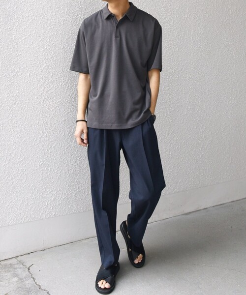 SHIPS any(シップス エニィ)の「【WEB限定】SHIPS any:〈接触冷感〉COOL TOUCH スムース リラックス ポロシャツ◆(ポロシャツ・メンズ・ホワイト/ダークグレー/ベージュ/ブラック・MEDIUM/LARGE/X-LARGE)」の10枚目の写真